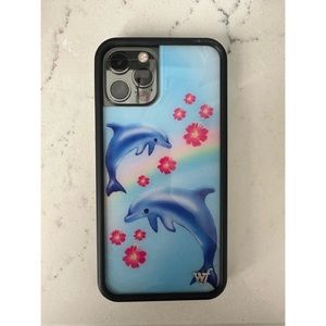 wildflower dolphin love case for iphone 12/12 pro